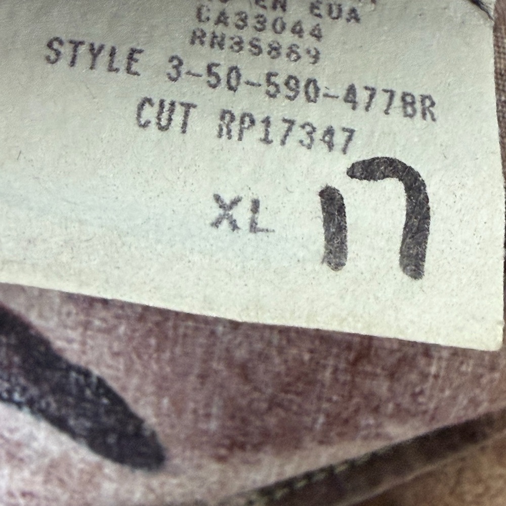 Women’s Vintage Size XL Long-Sleeve Brown Horse Print Button-Down Top Blouse - Picture 6 of 6